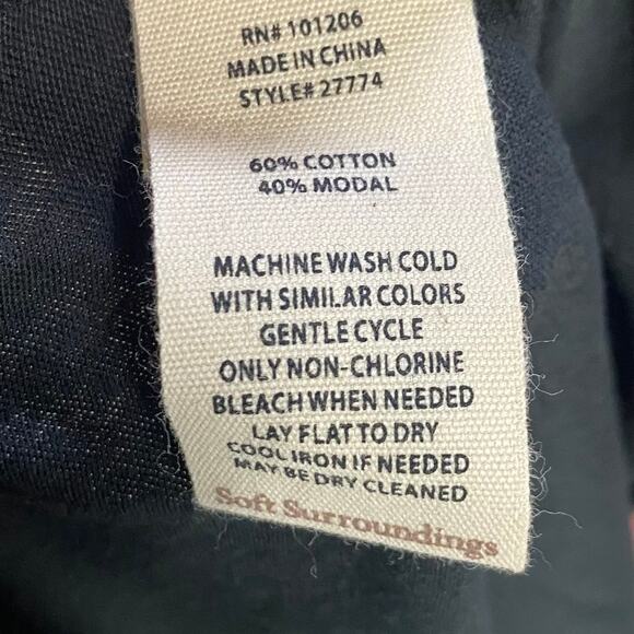 Soft Surroundings Santiago Midi Tank Dress Sleeveless Jersey Knit Black NEW M - Picture 7 of 9